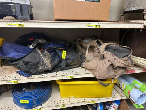 (2) - BAGS OF ASSORTED PLUMBING TOOLS AND PVC PARTS