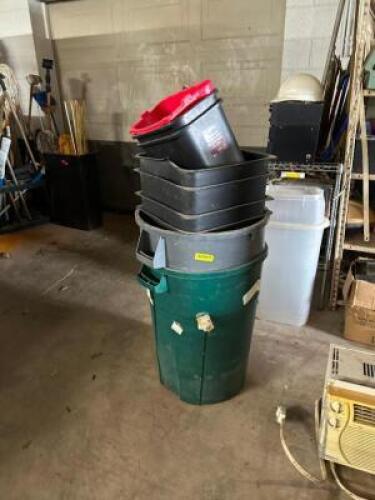(9) - ASSORTED WASTE BINS