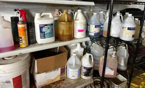 DESCRIPTION: ASSORTED FLOOR CLEANER AND CHEMICALS AS SHOWN QTY: 1