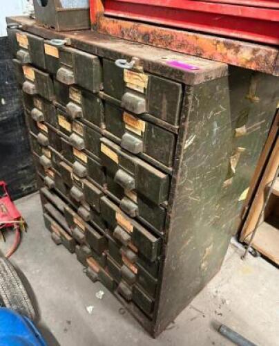 DESCRIPTION: HARDWARE STORAGE UNIT WITH CONTENTS INFORMATION: SEE PHOTOS FOR MORE DETAIL QTY: 1