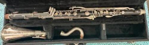 WOOD BASS CLARINET WITH CASE
