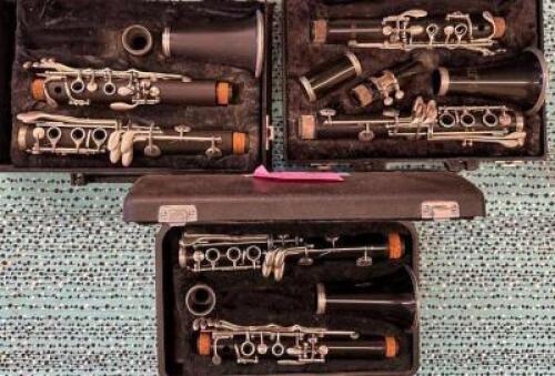 (3)- PLASTIC CLARINETS