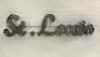 60" X 16" ST LOUIS SIGN WITH HOLE INSERTS FOR LIGHTS, METAL
