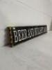 34" X 6" BEER AND BULLSHIT AREA SIGN, WOOD - 2