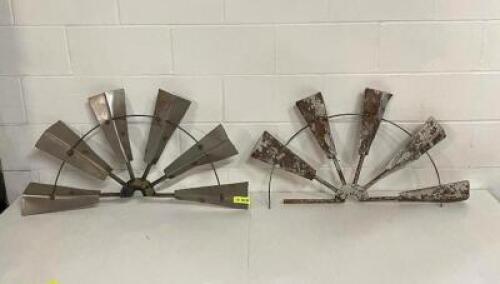 metal half windmills - 36 x 18"