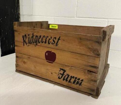 19" X 13" X 10" WOOD STORAGE CRATE