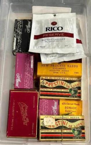 BIN OF CLARINET REEDS