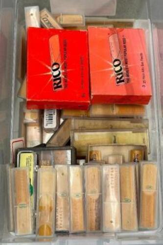 BIN OF ALTO SAXOPHONE REEDS