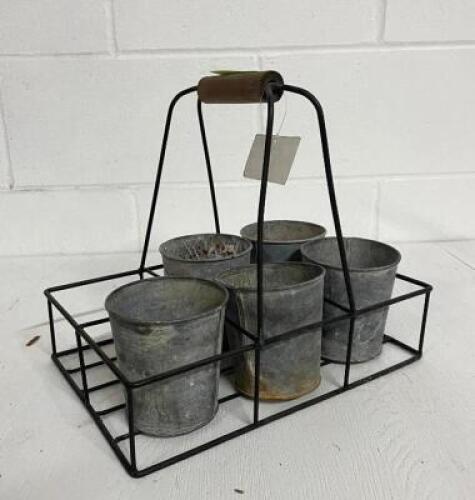 13" X 9" X 12" PLANT HOLDER, METAL