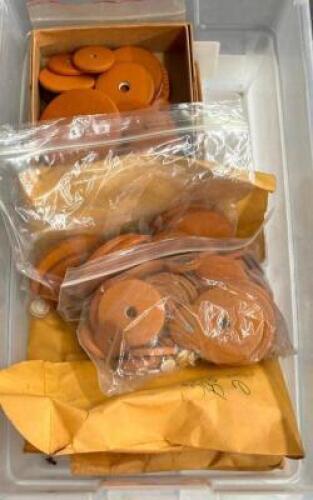 BIN OF WOODWIND INSTRUMENT PADS