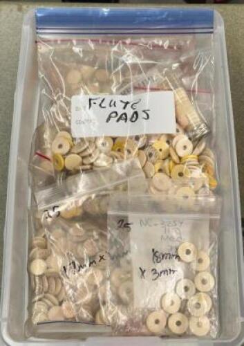 BIN OF FLUTE, CLARINET AND SAXOPHONE PADS
