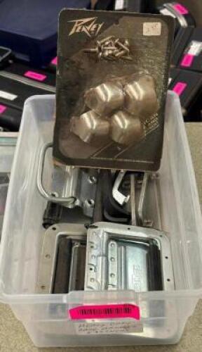BIN OF HEAVY DUTY INSTRUMENT CASE HANDLES