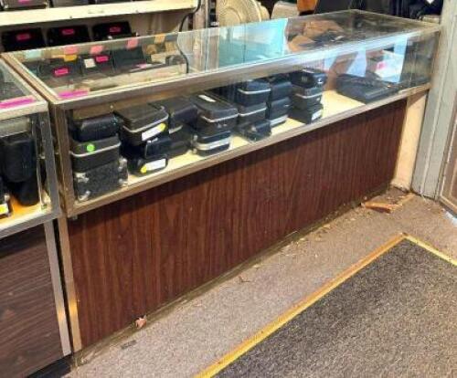 GLASS DISPLAY CASE WITH STORAGE