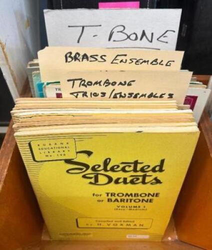 APPROX. (30) BOOKS OF TROMBONE SHEET MUSIC