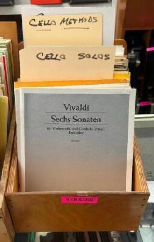 APPROX. (40) BOOKS OF CELLO SOLOS AND METHOD SHEET MUSIC