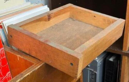(27) WOODEN STORAGE BOXES