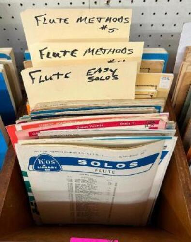 APPROX. (40) BOOKS OF FLUTE SOLOS AND METHOD SHEET MUSIC