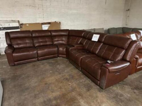 POWER RECLINING L-SHAPED SOFA SECTIONAL WITH BUILT IN CUPHOLDERS