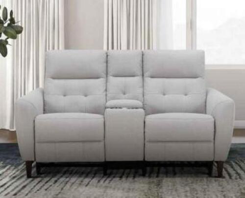 Alpendale Fabric Power Loveseat with Power Headrests