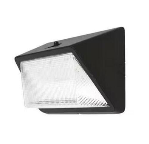 675W Equivalent Integrated LED Bronze Outdoor Commercial Refractor Wall Pack Light, 10,000 Lumens, 4000K, Dusk-to-Dawn