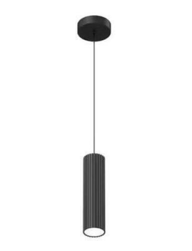 Groove 17-Watt 1 Light Matte Black Modern 3 CCT Integrated LED Mini Pendant Light Fixture for Kitchen Island