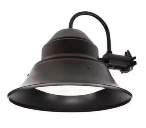 350-Watt Equivalent Integrated LED Bronze Dusk to Dawn Photocell Wall or Post Mount Outdoor Barn Area Light, 5000K