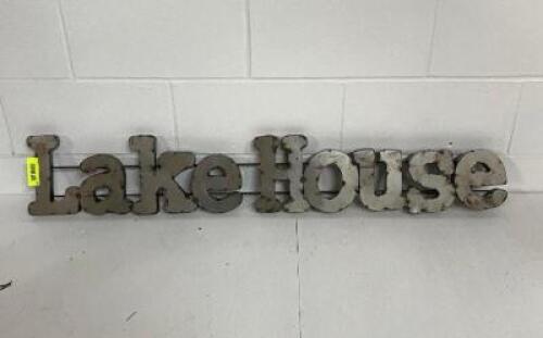 45" X 7" LAKEHOUSE SIGN, METAL