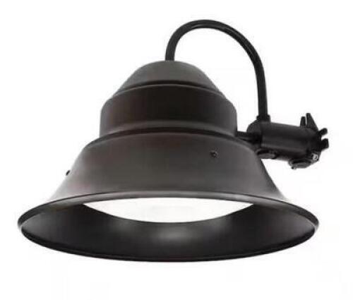 350-Watt Equivalent Integrated LED Bronze Dusk to Dawn Photocell Wall or Post Mount Outdoor Barn Area Light, 5000K