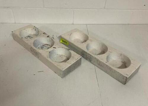 (2) CHEESE MOLDS - 18"X6"