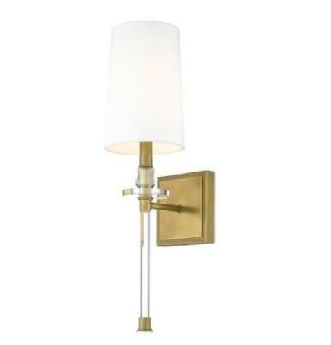 Sophia 1-Light Wall Sconce In Rubbed Brass
