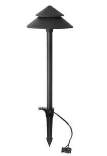 (6) - Low Voltage 90 Lumens Matte Black Outdoor Integrated LED Architectural Path Light; Weather/Water/Rust Resistant