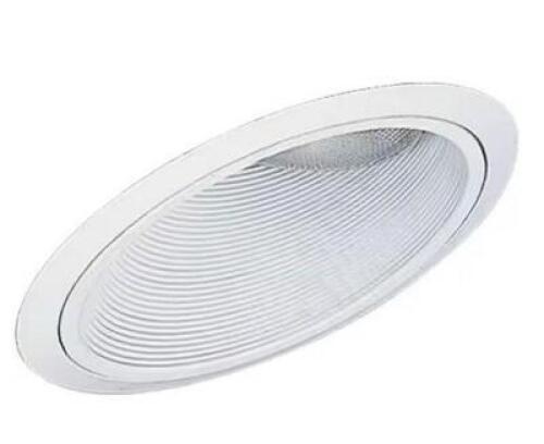 6 in. White Recessed Baffle Trim for Sloped Ceilings