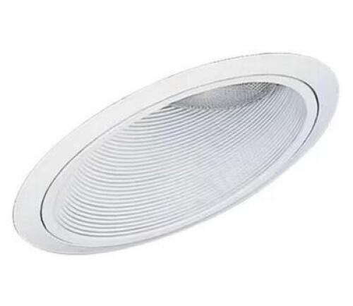 6 in. White Recessed Baffle Trim for Sloped Ceilings