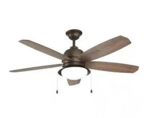 Ackerly 52 in. Integrated LED Indoor/Outdoor Bronze Ceiling Fan with Light Kit