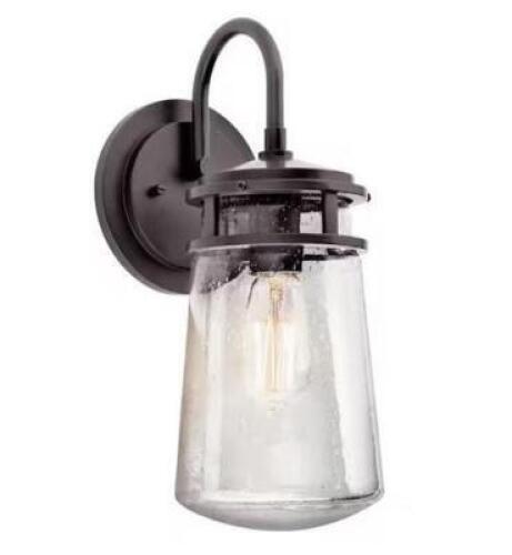 Lyndon 1-Light Architectural Bronze Outdoor Hardwired Barn Sconce with No Bulbs Included (1-Pack)