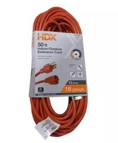 50 ft. 16/3 Light Duty Indoor/Outdoor Extension Cord, Orange