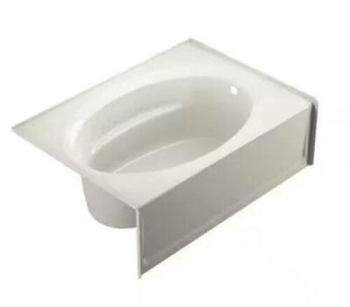 PROJECTA 60 in. x 42 in. Acrylic Right Drain Oval in Rectangle Alcove Bathtub in Oyster