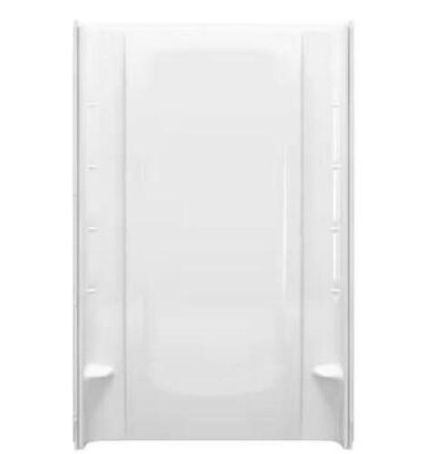 STORE+ 48 in. W x 72.6 in. H 1 -Piece Direct-to-stud Back Shower Wall in White