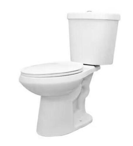 12 inch Rough In Two-Piece 1.1 GPF/1.6 GPF Dual Flush Elongated Toilet in White Seat Included