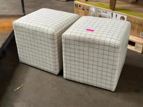 (2) - TUFTED OTTOMANS