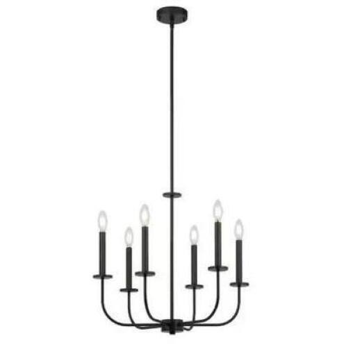 Tilden 6-Light Matte Black Chandelier