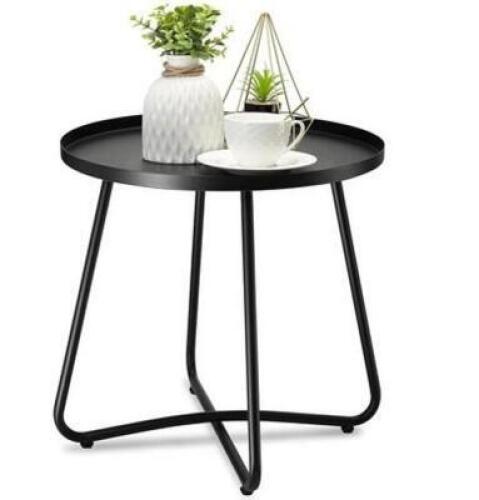WEATHER RESISTANT STEEL PATIO TABLE