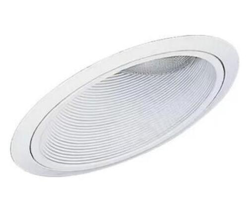 6 in. White Recessed Baffle Trim for Sloped Ceilings