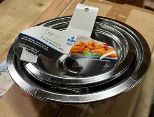 CHROME PLATED DRIP BOWL SET