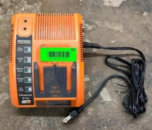 RIDGID LITHIUM ION BATTERY CHARGER