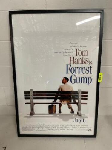 25" X 37" FORREST GUMP FRAMED MOVIE POSTER