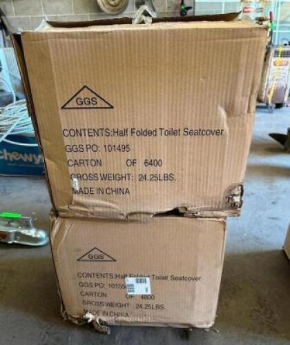 (2)- BOXES OF TOILET SEAT COVERS