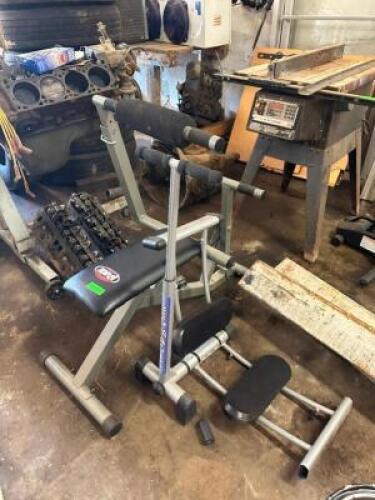 LEG PRESS BENCH AND LEG MAGIC EXERCISE EQUIPMENT