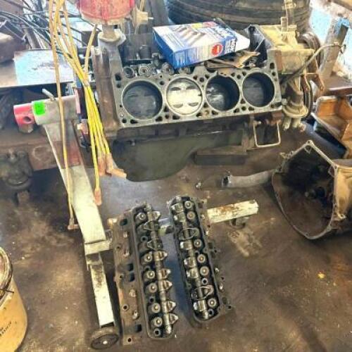 ENGINE STAND WITH ENGINE