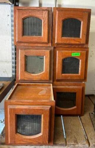 (7) SMALL WOODEN CABINETS